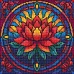 Алмазна мозаїка Вітраж. Лотос art_selena_ua 30х30 Ідейка (AMO8330)