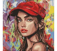 Алмазна мозаїка Сучасна Червона шапочка art_selena_ua 40х40 Ідейка (AMO8311)