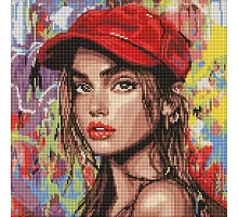 Алмазна мозаїка Сучасна Червона шапочка art_selena_ua 40х40 Ідейка (AMO8311)