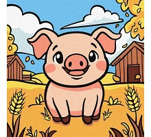 Картина по номерам Милый поросенок art_selena_ua 25х25 Идейка (KHO6294)
