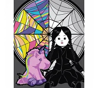 Картина за номерами Венздей SANTI Wednesday Creepy Dolls LED підсвітка 40х50 см (955070)