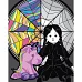 Картина за номерами Венздей SANTI Wednesday Creepy Dolls LED підсвітка 40х50 см (955070)