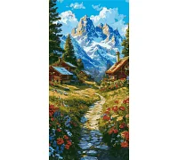 Картина по номерам Утренняя дорога в горы 40х80 см Origami (LW5162)