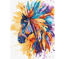 Картина по номерам Яркий конь 30х40 Идейка (KHO6767)