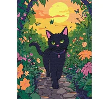 Картина за номерами Котик у саду 30х40 Ідейка (KHO6805)