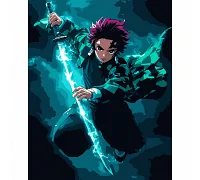 Картина за номерами аниме Клинок Demon Slayer Tanjiro Kamado 30х40 см SANTI (954418)