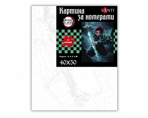 Картина за номерами аниме Клинок Demon Slayer Tanjiro Kamado 30х40 см SANTI (954418)