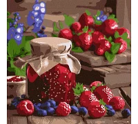 Картина за номерами Малинове варення 40х40 Ідейка (KHO5727)