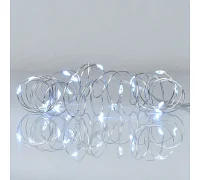 Електрогірлянда Yes! Fun Нитка на мідному дроті 20 LED холодно-біла 2 м статична батарейки (975021)