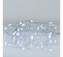 Електрогірлянда Yes! Fun Нитка на мідному дроті 20 LED холодно-біла 2 м статична батарейки (975021)