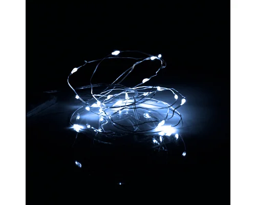 Електрогірлянда Yes! Fun Нитка на мідному дроті 20 LED холодно-біла 2 м статична батарейки (975021)