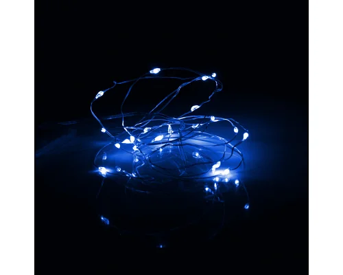 Електрогірлянда Yes! Fun Нитка на мідному дроті 20 LED синя, 2 м статична батарейки (975025)