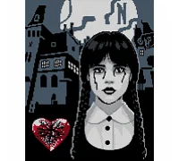 Алмазная мозаика SANTI Wednesday Secrets of Nevermore 40х50 см на подрамнике (955322)