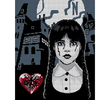 Алмазна мозаїка SANTI Wednesday Secrets of Nevermore 40х50 см на підрамнику (955322)