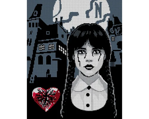 Алмазна мозаїка SANTI Wednesday Secrets of Nevermore 40х50 см на підрамнику (955322)