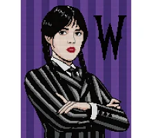 Алмазна мозаїка ТМ SANTI Wednesday Addams 40х50 см на підрамнику (955333)