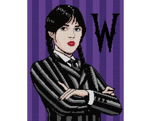 Алмазна мозаїка ТМ SANTI Wednesday Addams 40х50 см на підрамнику (955333)