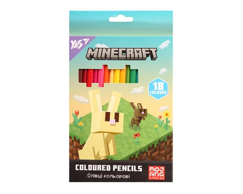 Олівці кольорові Yes 18 кольорів Minecraft Spring (290773)