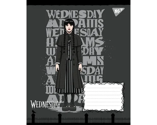 Зошит учнівський шкільний Yes Wednesday Школа Загадок А5 48 аркушів клітинка (768266)
