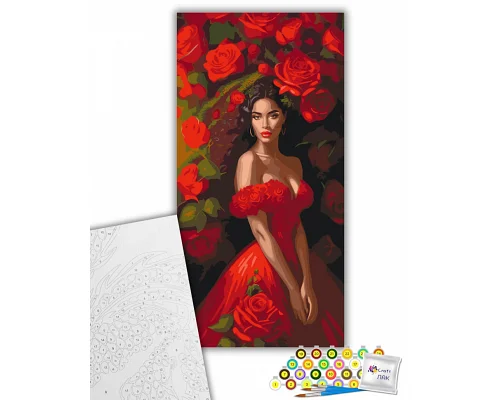 Картина за номерами Спокуса в червоному 40х80 см Art Craft (10145-AC)