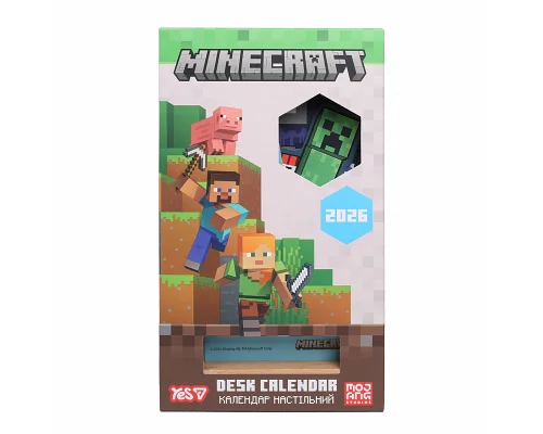 Календар Yes Minecraft настільний формовий на підставці на 2026 р (270266)