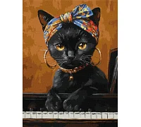 Картина за номерами Незвична киця art_selena_ua 30х40 Ідейка (KHO6766)