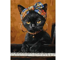 Картина за номерами Незвична киця art_selena_ua 30х40 Ідейка (KHO6766)