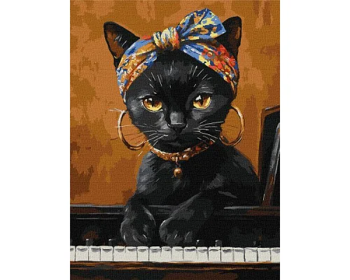 Картина за номерами Незвична киця art_selena_ua 30х40 Ідейка (KHO6766)