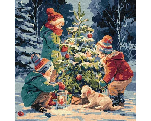 Картина за номерами Ялинка дружби art_selena_ua 40х40 Ідейка (KHO8699)