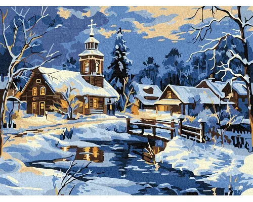 Картина за номерами Спокій над річкою art_selena_ua 30х40 Ідейка (KHO6425)