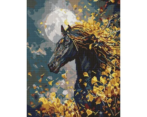 Алмазна мозаїка Кінь і вітер art_selena_ua 40х50 Ідейка (AMO20020)