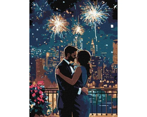 Картина за номерами Мить кохання з фарбами металік extra art_selena_ua 30х40 Ідейка (KHO8484)