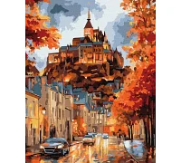 Картина за номерами Осіннє містечко art_selena_ua 40х50 Ідейка (KHO3665)