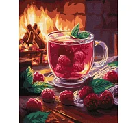 Картина за номерами Малиновий чай art_selena_ua 40х50 Ідейка (KHO5750)