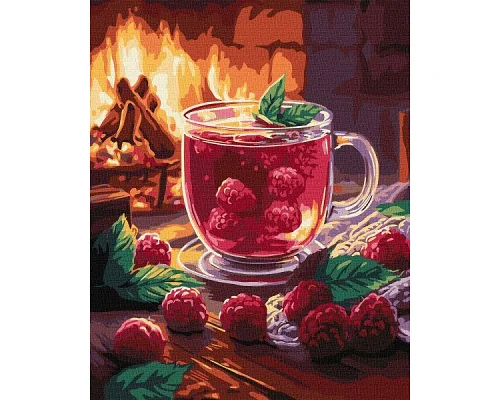 Картина за номерами Малиновий чай art_selena_ua 40х50 Ідейка (KHO5750)