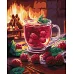 Картина за номерами Малиновий чай art_selena_ua 40х50 Ідейка (KHO5750)