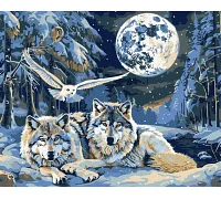 Картина за номерами Хижаки і мудрість з фарбами металік art_selena_ua 40х50 Ідейка (KHO6848)