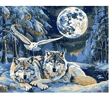 Картина за номерами Хижаки і мудрість з фарбами металік art_selena_ua 40х50 Ідейка (KHO6848)