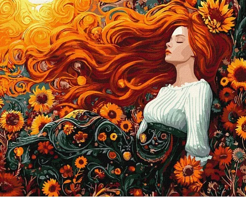 Картина по номерам Цветы осени art_selena_ua 40х50 Идейка (KHO8502)