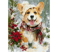 Картина за номерами Щасливий песик art_selena_ua 40х50 Ідейка (KHO6855)