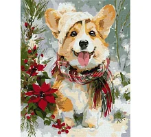 Картина за номерами Щасливий песик art_selena_ua 40х50 Ідейка (KHO6855)
