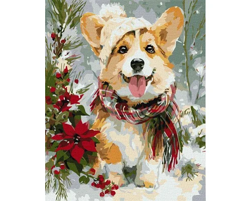 Картина за номерами Щасливий песик art_selena_ua 40х50 Ідейка (KHO6855)