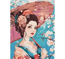 Картина за номерами Японська красуня art_selena_ua 30х40 Ідейка (KHO8465)