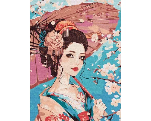 Картина за номерами Японська красуня art_selena_ua 30х40 Ідейка (KHO8465)