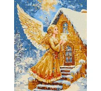 Картина за номерами Крила світла з фарбами металік art_selena_ua 40х50 Ідейка (KHO5197)