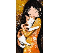 Картина по номерам Кот на руках art_selena_ua 40х80 Идейка (KHO8642)