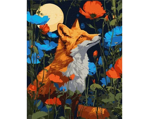 Картина за номерами Квіти під лапами art_selena_ua 40х50 Ідейка (KHO6852)