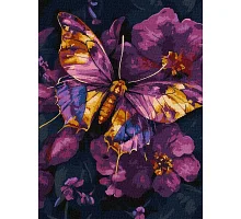 Картина по номерам Золотая бабочка с красками металлик extra art_selena_ua 30х40 Идейка (KHO6692)