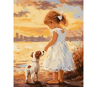 Картина по номерам Друзья на побережье art_selena_ua 40х50 Идейка (KHO8674)
