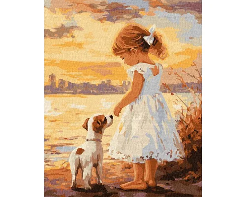 Картина по номерам Друзья на побережье art_selena_ua 40х50 Идейка (KHO8674)